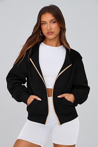 PRETTYGARDEN Hoodies for Women Sweatshirt Zip Up Hoodie Fall Fashion 2025 Trendy Long Sleeve Jackets Winter Clothing Outfits thumbnail 5