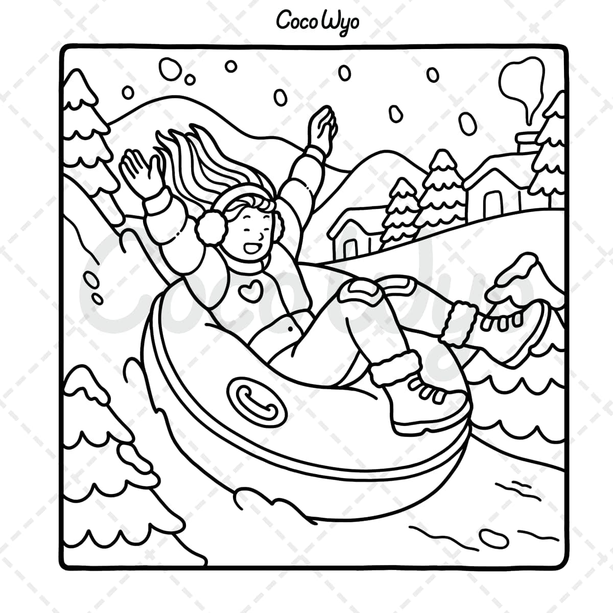 Girl Moments: Coloring Book for Adults and Teens Featuring Cute Cozy Daily Activities for Relaxation (Cozy Spaces Coloring) thumbnail 7