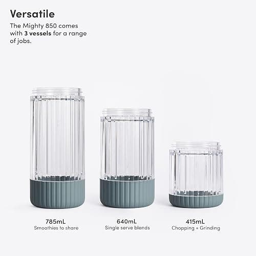 Beast Mighty 850 Plus | Premium Compact Personal Blender | Smoothies, Shakes, Dressings, Sauces | Blends Ice and Frozen Fruit | New XL Vessel | Extra Vessels, Lids and Straws | 850W (Mist) thumbnail 2