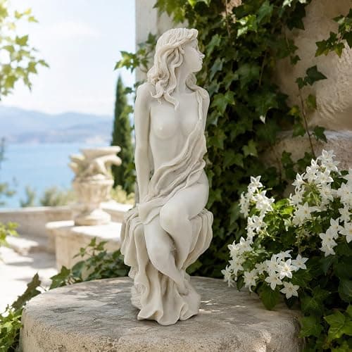 LUOZZY Greek Aphrodite Statue 12 Inch Goddess Figurine Polyresin Sculpture | Bonded Marble Polyresin Aphrodite Sculpture For Shelves Desks Home Decor And Classical Art Displays thumbnail 2