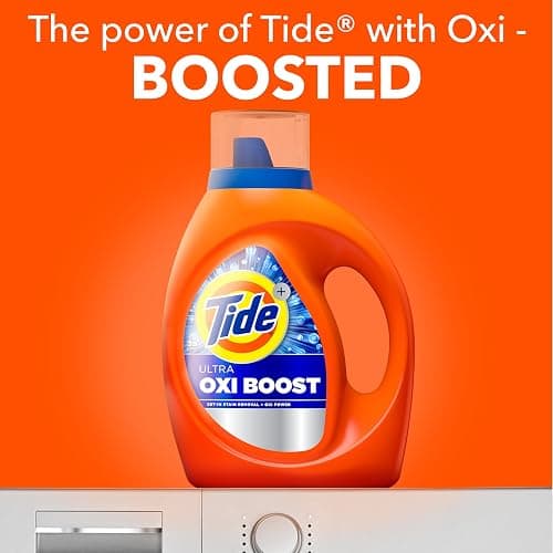 Tide Ultra Oxi Boost Liquid Laundry Detergent, 92 fl oz, 65 Loads, Advanced Stain Remover, Laundry Detergent Liquid with Extra Oxi Power thumbnail 3