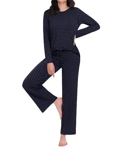 ZOOSIXX Womens Pajama Sets - Soft 2 Piece Lounge Sets for Women, Long Sleeve Sleepwear & Loungewear Pjs Set - Image 1
