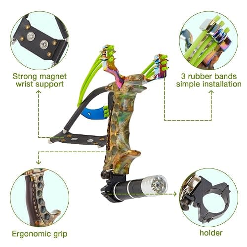 LOLBUY Stainless Hunting Slingshot High Velocity Catapult Slingshots Most Powerful Professional Outdoor Slingshots thumbnail 4