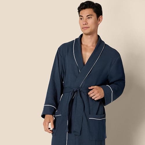 Amazon Essentials Mens Lightweight Waffle Bathrobe (Available in Big & Tall) thumbnail 4