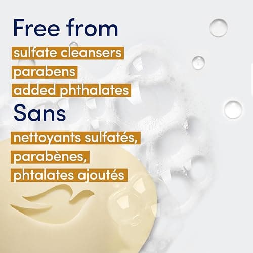 Dove Beauty Bar Soap for Calm, Replenished Skin, Oatmeal and Rice Milk Scent Tranquil and Hydrated Skin 106g (Pack of 6 bars) thumbnail 4
