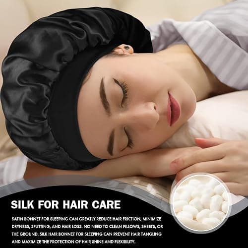 silk bonnet balck thumbnail 4