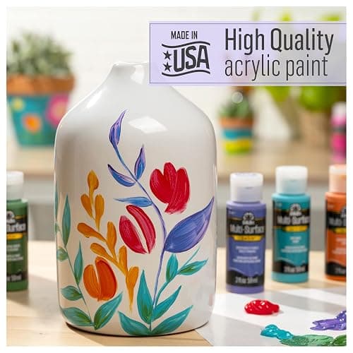 FolkArt Multi-Surface Metallic Paint in Assorted Colors (2 oz), Metallic Platinum thumbnail 4