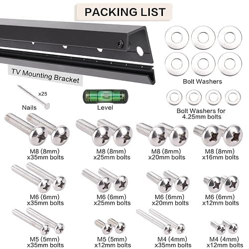 No Drill Drywall TV Mount, No Stud TV Wall Mount for Most Brand 22-55 Inch TVs up to 100 lbs, Easy Install No Stud Studless TVs Wall Mount, Include All Hardware- Level Bubble Meter thumbnail 6