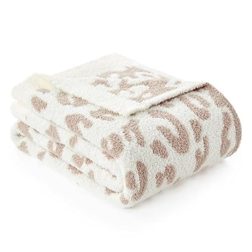 Snuggle Sac Leopard Throw Blanket for Couch Bed Sofa 50x60 inches, Reversible Beige Leopard Blanket Ultra Soft Cozy Blankets for Women Mothers Birthday Gifts thumbnail 6