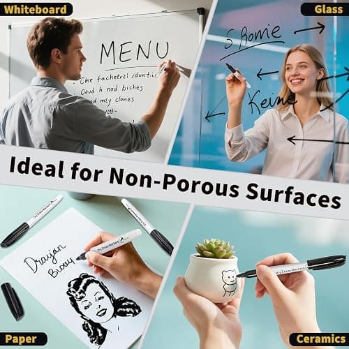 Duchong Dry Erase Markers, 30 Packs Black Fine Tip Whiteboard Markers for Kids Teachers, Dry Erase Pens Bulk for Classroom Home, Back to School Supplies thumbnail 6