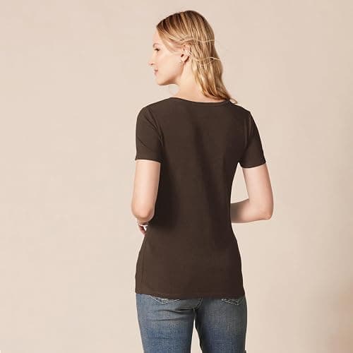 Amazon Essentials Women's Regular-Fit Short-Sleeve V-Neck T-Shirt thumbnail 3