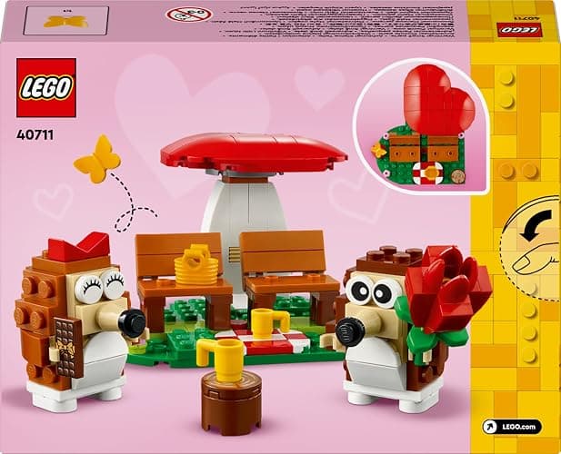 LEGO l'Appuntamento Romantico dei Ricci, Giochi Creativi per Bambini e Bambine da 8 Anni in su, con 2 Animali Giocattolo, un Fungo e una Base a Forma di Cuore, Idea Regalo di Compleanno 40711 thumbnail 12