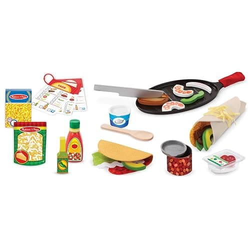 Melissa & Doug Fill & Fold Taco & Tortilla Set | Kitchen Accessories | Role Play | Toys for 2 Year Old boy | Toy Kitchen | Play Food | Toy Food | Pretend Play | Age +3 Years | Gift for Boy or Girl - Image 1