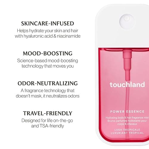 Touchland Hydrating Body & Hair Fragrance Mist, Lush Tropicale, 2 FL. OZ. Travel Size Body Spray | Hydrating, Travel Size thumbnail 5
