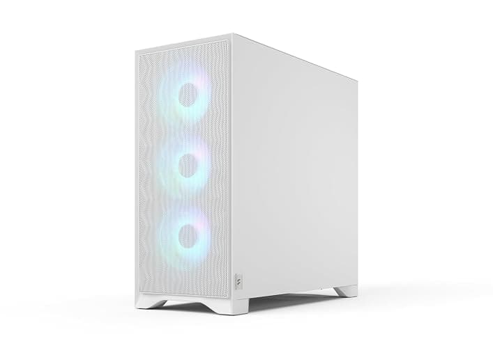 Fractal Design Pop 2 Air White RGB - Tempered Glass - Performance Airflow PC Gaming Case - Mesh Front Panel - Three 120 mm RGB Fans Included - Spacious Interior - ATX/mATX/ITX Motherboard Support thumbnail 8