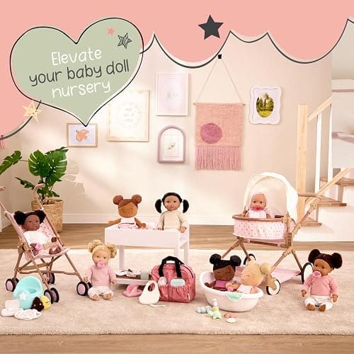 LullaBaby – Changing Station – 2 Diapers with Mini Plushies & Pretend Care Items – Baby Doll Accessories – Pretend Play 2+ Years thumbnail 7