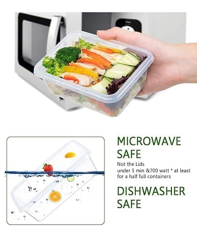 FOOYOO 32 Piece Food Storage Container with Lids (16 Containers + 16 Lids) - Plastic Food Containers with Lid, Airtight Leak Proof Snap Lock, BPA Free Storage Containers thumbnail 6
