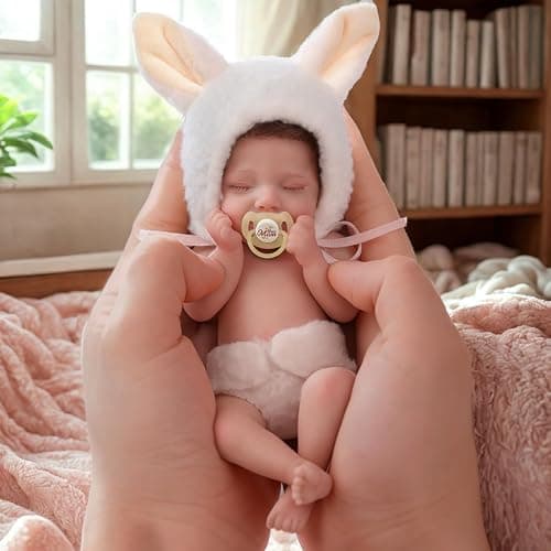 BABESIDE Miniature Reborn Baby Dolls Silicone Full Body - 6-Inch Soft Body Mini Realistic-Newborn Baby Dolls with Real Life Tiny Baby Doll with Gifts Box for Kids 12+ thumbnail 2