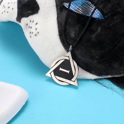 B BBPM Therian Necklace - Stainless Steel Therian Pride Symbol Necklace with Fox, Wolf, Cat Designs thumbnail 3