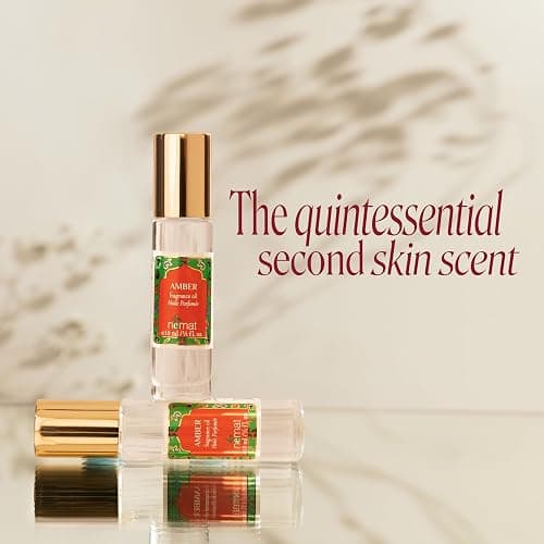 Nemat Amber Perfume Oil Roll-On, 10 ml | Long Lasting, Alcohol Free, Essential Oil Based, Unisex, Roll-On Bottle thumbnail 2