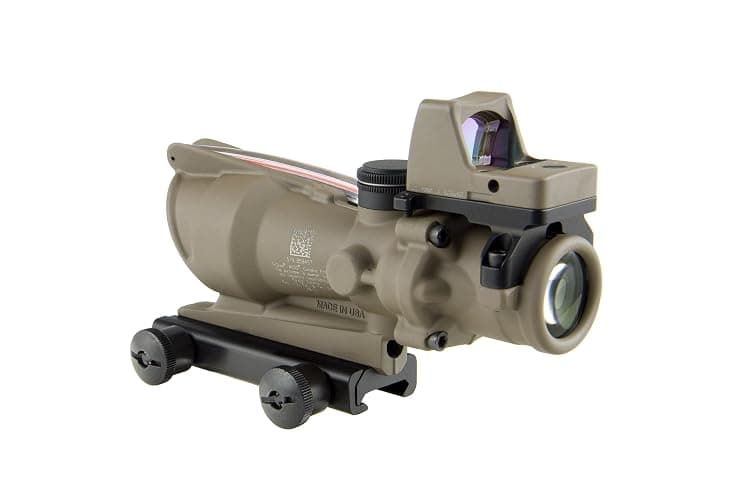 Trijicon 4x32mm ACOG Dual Illumination Red Chevron .223 Ret 3.25 MOA RMR Sight TA51 Mount CK FDE Optics thumbnail 3