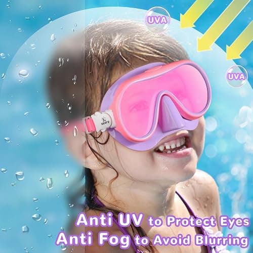 Keary Kids Swim Goggles with Nose Cover for 5-16 Swimming Mask for Toddler Boys Girls Youth Anti Fog thumbnail 5