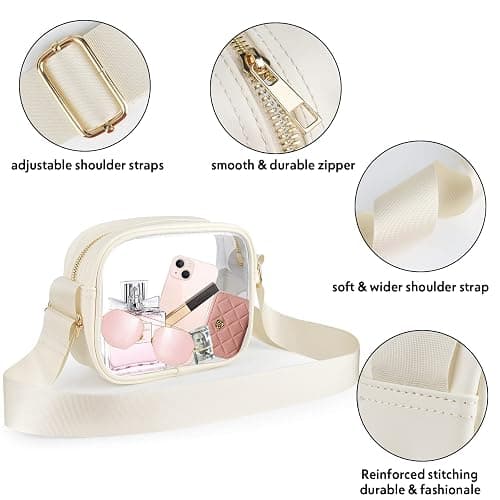 KETIEE Clear Crossbody Bag, Stadium Approved Clear Purse Bag for Concerts Sports Events Festivals thumbnail 5