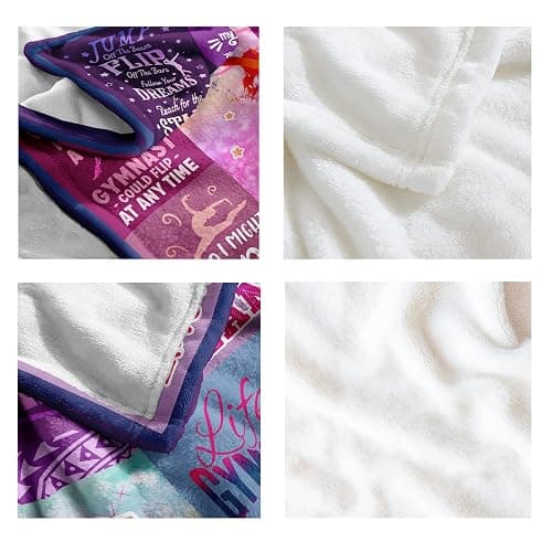 Loxezom Gymnastics Gifts for Girls, Girls Gymnastics Stuff Blanket Gifts, Gymnastics Christmas Birthday Gifts Throw Blanket 60" x 50" thumbnail 6