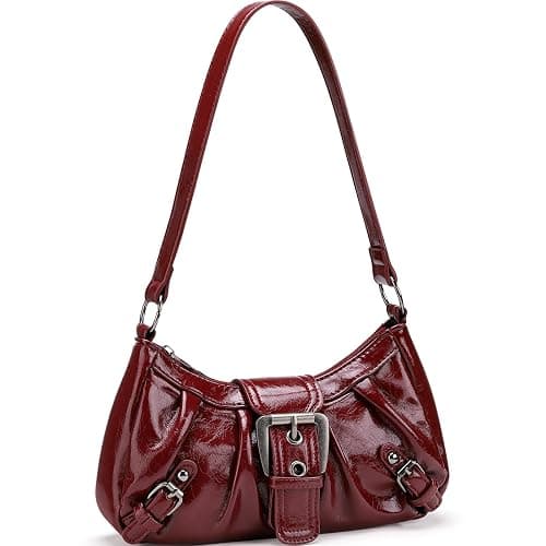 WantGor Women's Shoulder Bag, Clutch Tote Bags Top Handle Purse | Zipper Vintage Handbag Buckle Punk Hobo Purses Trendy Underarm Bag - Image 1