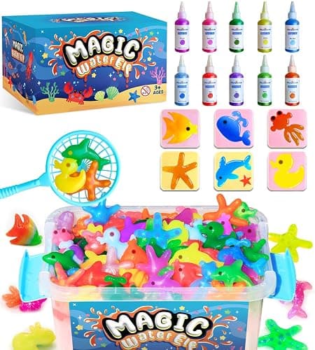 Magic Water Elf Toy Kit - Aqua Art Water Fairy Gel Kit for Kids - 10 Colors Magic Gel Water Pets - DIY Squishy Maker Set - Make Your Own Squishies Toy Crafts Party Favor for Boys & Girls Ages 6-12 - Image 1