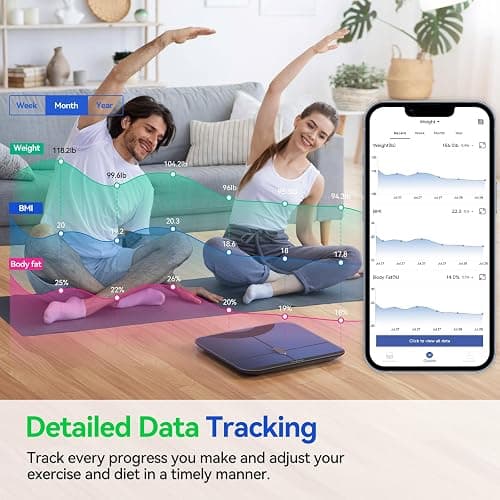 anyloop Smart Scale for Body Weight and Fat Percentage, Accurate Weight Scale Bathroom Scale Large LED Display Body Fat Scale, Digital Scale Weighing Scales Bluetooth 400lb thumbnail 3