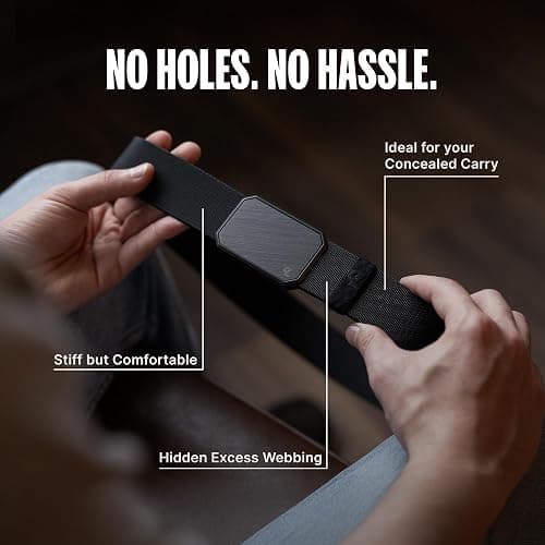 Groove Life Groove Belt OG - Men's Work Belt - Stretch Nylon, Magnetic Buckle, Adjustable, Comfortable, Tactical, EDC thumbnail 3