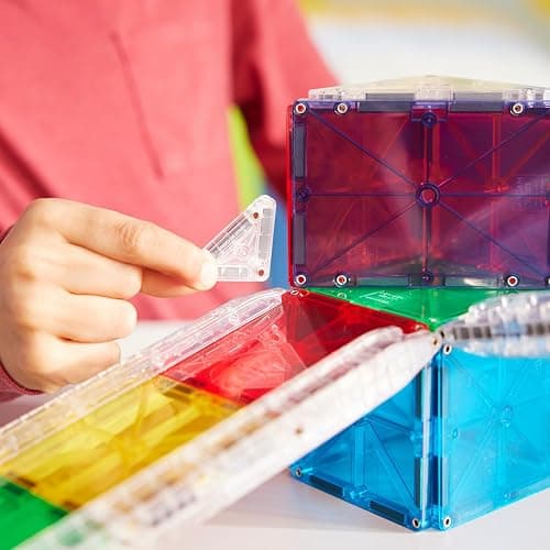 MAGNA-TILES Rail Racers 33-Piece Magnetic Construction Set, The Original Magnetic Building Brand thumbnail 5