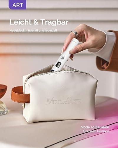 MelodySusie Portatif Lampe UV Ongles Gel avec Support, Mini Rechargeable Lampe Sèche Ongles avec 2 Minuteries, Séchage Rapide, Lampe à Ongles avec Affichage LED thumbnail 6
