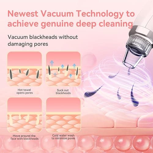 Blackhead Remover Pore Vacuum Upgraded Facial Pore Cleaner Electric Comedone Whitehead Extractor Tool-5 Suction Power,5 Probes,USB Rechargeable Blackhead Vacuum Kit for Women & Men thumbnail 3