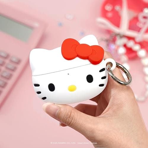 iFace Sanrio Case Compatible with AirPods 4th gen [Hello Kitty and Friends] - Cute Silicone Protective Cover [Carabiner Clip Included] [Wireless Charging Compatible] – Hello Kitty thumbnail 3