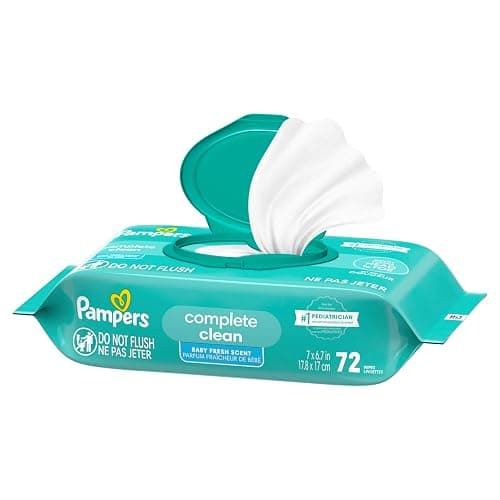 Pampers Baby Wipes, Complete Clean Baby Fresh Scented Wipe, Gently Cleans Head to Toe, 72 Total (1 Flip-Top Packs) thumbnail 11
