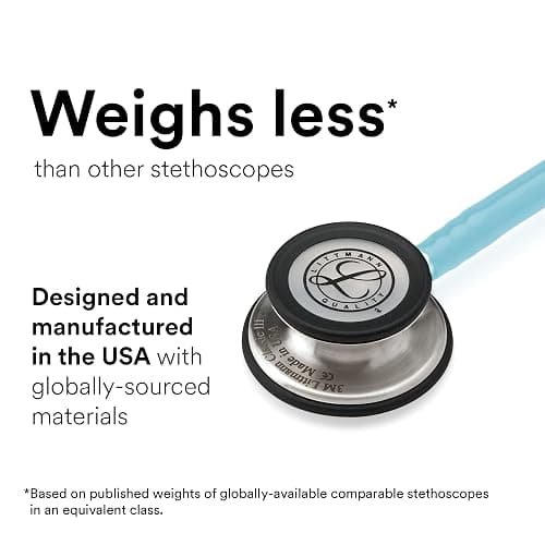 3M Littmann Classic III Monitoring Stethoscope, 5912C, More Than 2X as Loud, Weighs Less, 27" Marine Blue Satin-Finish Tube for Added Comfort, Flexibility and Cleanability thumbnail 8