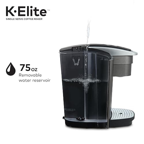 Keurig K-Elite Single Serve K-Cup Pod Coffee Maker, with Strength and Temperature Control, Iced Coffee Capability, 8 to 12oz Brew Size, Programmable, Brushed Slate thumbnail 13