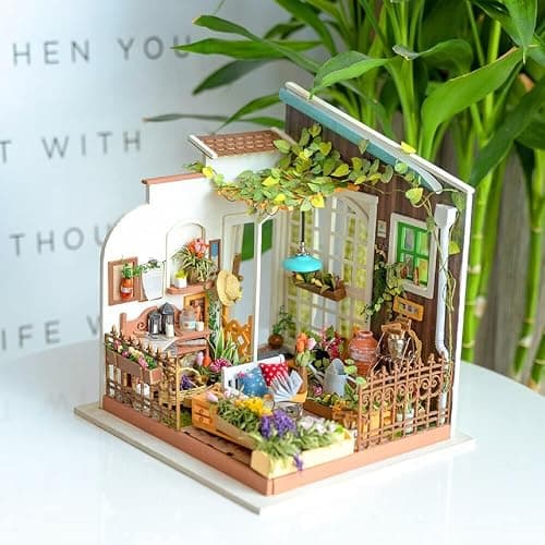 Rolife DIY Miniature House Kit Miller's Garden, Tiny House Kit for Adults to Build, Mini House Making Kit with Furnitures, Halloween/Christmas Decorations/Gifts for Family Friends (Miller's Garden) thumbnail 5