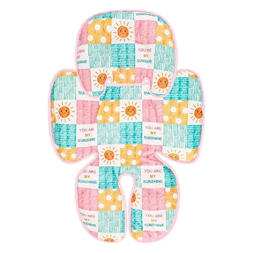 GFU Baby Car Seat Head & Body Support, Infant Carseat Insert, Soft Baby Car Seat Insert Cushion for Strollers, Bouncers, Swing, Sunshine - Image 1