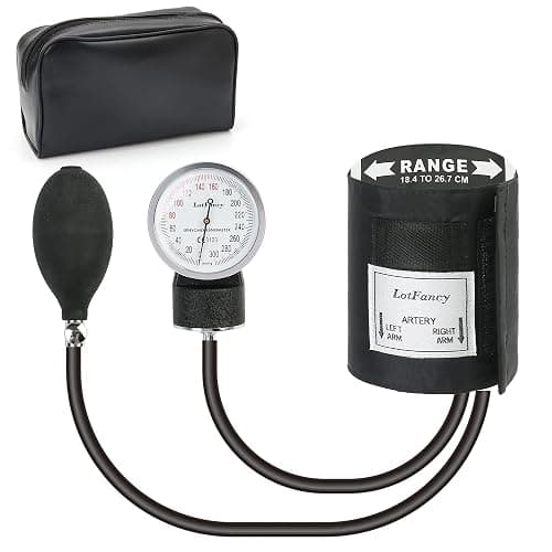 LotFancy Pediatric Blood Pressure Cuff Manual, Child Professional BP Cuff 7.2"-10.5", Children Aneroid Sphygmomanometer Small Cuff with Portable Carring Case and Zero Calibration - Image 1