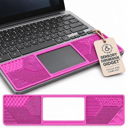 Student ChromebookⓇ Gidget: Silicone Sensory Mat/Palm Rest Compatible with Most Student ChromebookⓇ Models – Textured Fidget Pad for Discreet Focus and Comfort – by Gyre & Gimble - Image 1