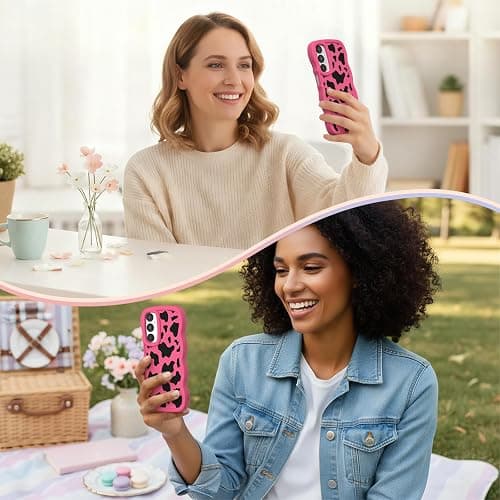 CASBST Compatible with Galaxy A15 5G Phone Case for Women Girls, Curly Wavy Frame with Cute Pattern, Aesthetic Slim Soft Silicone TPU Bumper Shockproof Phone Case for Samsung A15 - Cow Spot thumbnail 7