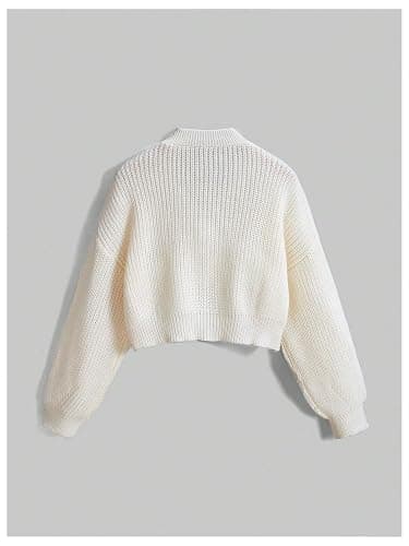 GORGLITTER Women's Cute Bow Cardigan Sweater Long Sleeve V Neck Button Down Pullover Top thumbnail 2