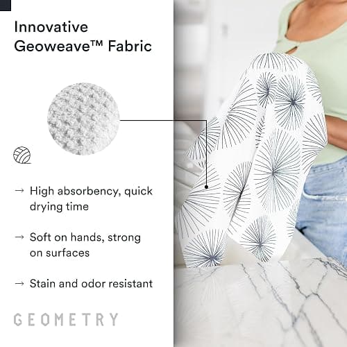 GEOMETRY Kitchen Tea Towels - Quick Dry Microfiber Dish Towels for Kitchen Roses for You, 18" x 30" 2 Pack thumbnail 5