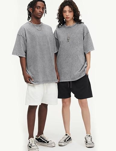 Arssm 3 Pack Men Oversized T Shirts Vintage Tee Loose Fit Short Sleeve Casual Streetwear Baggy Washed Unisex Tops thumbnail 6