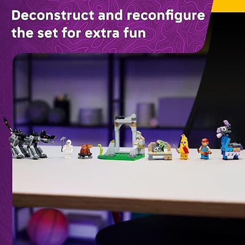 LEGO Fortnite Peely & Sparkplug’s Camp Kids Toy - Pretend Play and Video Game Building Set for Girls & Boys, Ages 7+ - Fortnight Toy Figures Peely, Sparkplug, & More - Gift Idea for Birthdays - 77075 thumbnail 4
