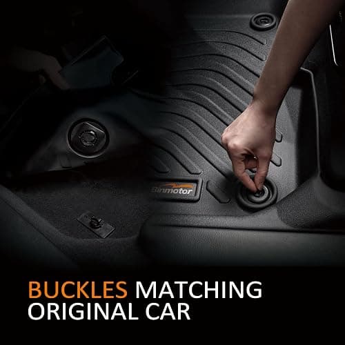 Binmotor-Floor Mats for Ford Focus 2012-2018 (S, SE, ST, SEL, Titanium), 1st & 2nd Row, TPE All Weather Car Mats Liners for Ford Focus Accessories thumbnail 5