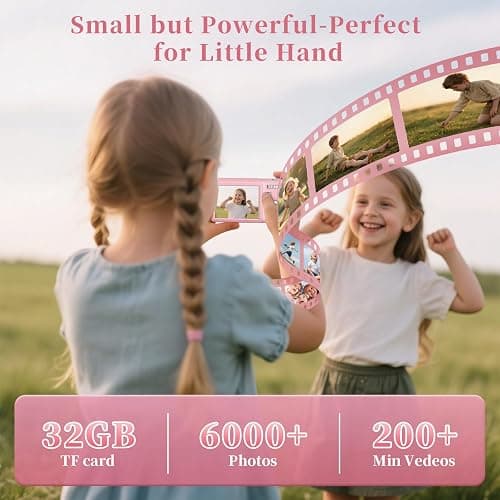 Digital Camera 4K for Kids: 50MP Pink Camera for Photography -16X Zoom Anti-Shake, Date Stamp- Christmas Birthday Gifts for Girls- Compact Camera for 6 7 8 9 10 Year & Up Old Boy Girls thumbnail 3